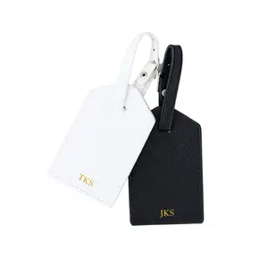 Leather Luggage Tag - Gold Foil