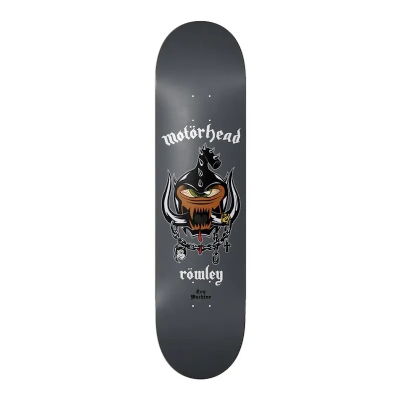 Toy Machine Geoff Rowley Motorhead Unisex Skating Board, 8.50in Standard Deck for Skateboarding Sports & Outdoor Recreation