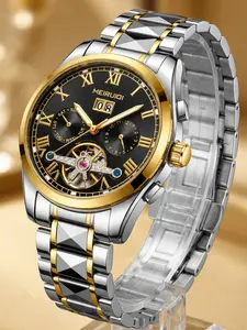 A Men's 2025 New Multi functional Waterproof Explosive Fashion Waterproof Night Light Couple Watch Fully Automatic Mechanical Watch Modern Fashionable Wristwatch Durable Watch Waterproof Watches