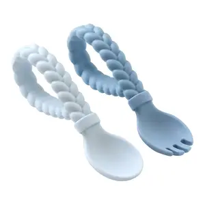Sweetie Spoons™ - Silicone Baby Fork + Spoon Set