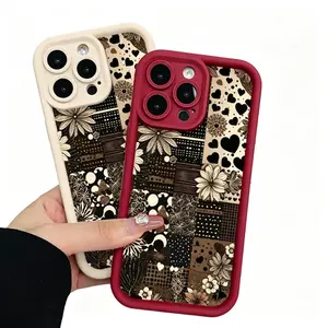 Case for iPhone 17 16 Pro Max 15 Plus  16E  14 13 12 11 XS  12/13Mini  Floral Patchwork Advanced fashion gift Pocket-Friendly Shockproof Silicone Protective Softcase iPhone  case