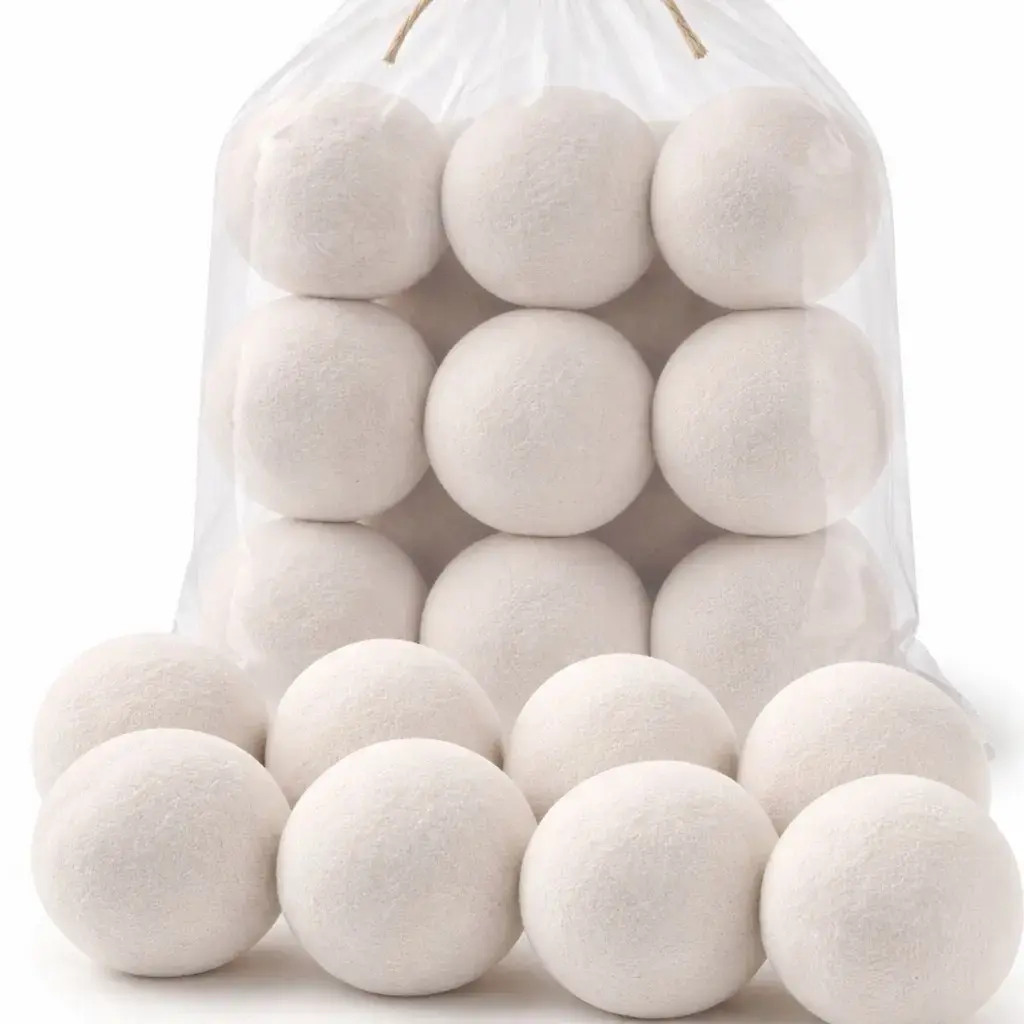 12 Pack Wool Dryer Balls – Reusable Eco-Friendly Laundry Fabric Softener Balls for Faster Drying & Soft Clothes