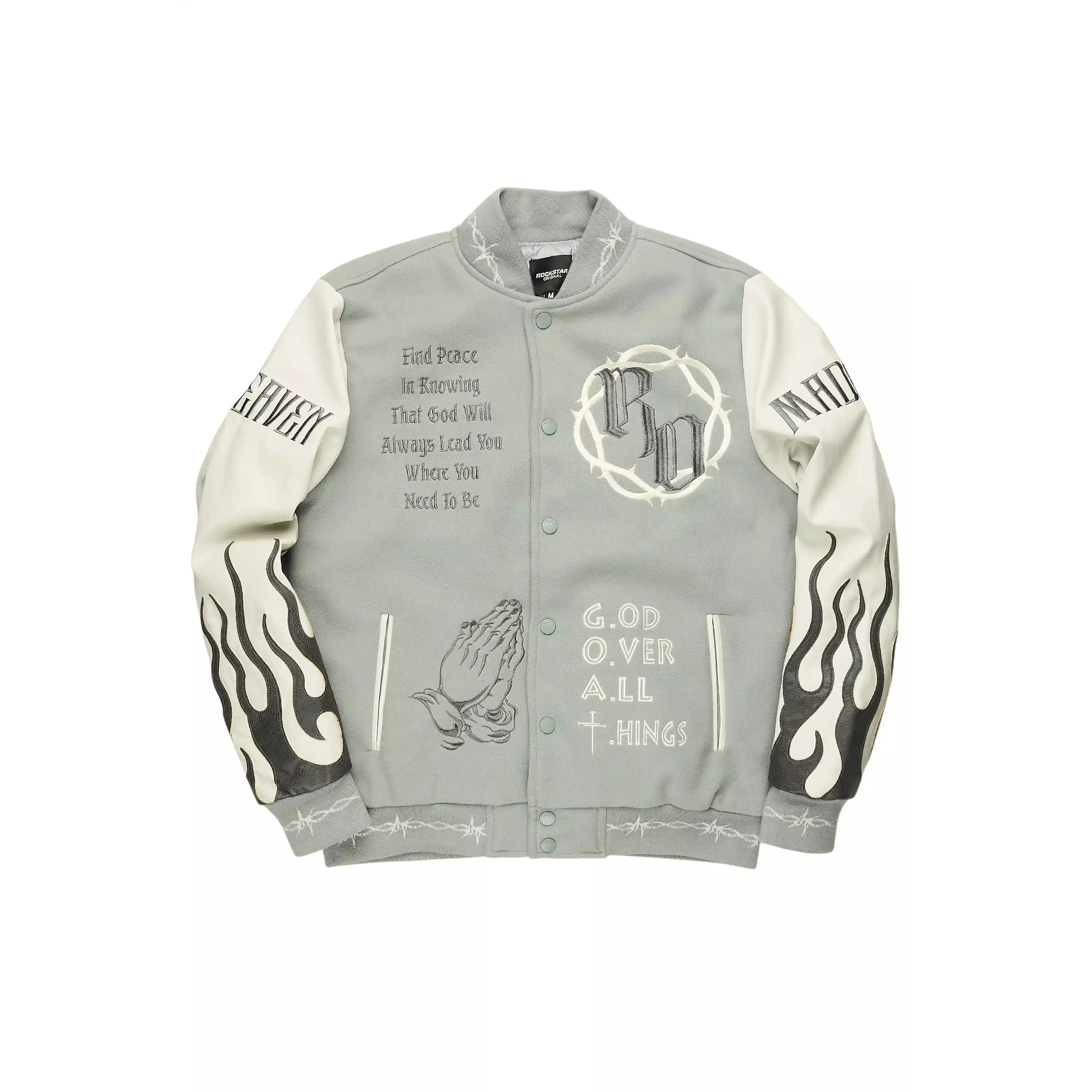 Caelus Grey Varsity Jacket Caelus Grey Varsity Jacket