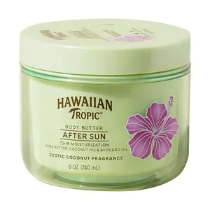 After Sun Body Butter with Coconut Oil, 8oz | Hawaiian Tropic After Sun Lotion, Beach Essentials, Summer Vacation Essentials, Tan Extender Lotion, Coconut Body Butter, 8oz