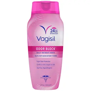 Gynecologist-tested, hypoallergenic, 12-ounce Vagisil Feminine Wash for Intimate Area Hygiene