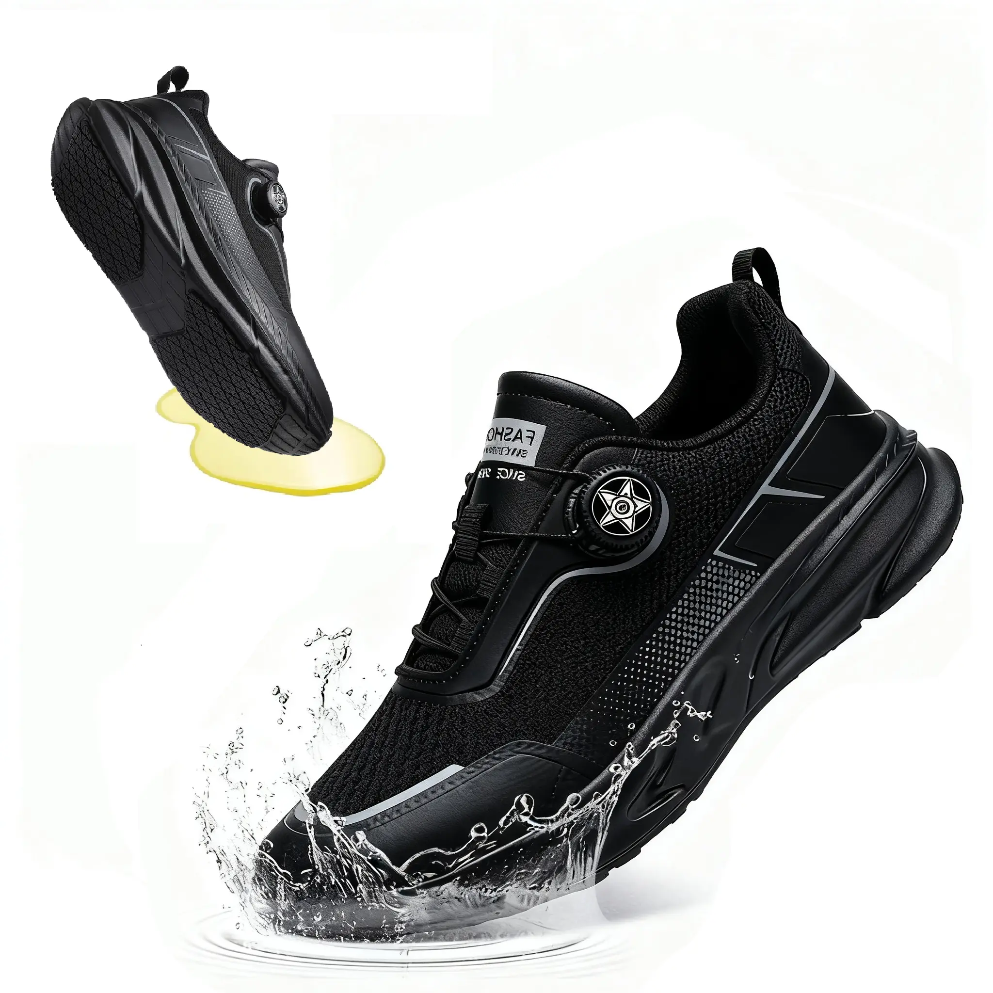 Non Slip Work Clogs for Women & Men, Round Toe Slip On Fashion Shoes, Water & Oil Resistant Safety Footwear for Nurses and Chefs, Non Slip Shoes For Work