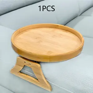 Round Bamboo Tray Set, Ideal for Serving Food & Drinks, Versatile Design for Home Use, Durable Material, Perfect for Daily Meals