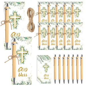 First Communion Favors Baptism Favors, Biblical Christian Gifts Set, 10 Pens & 10 Blessing Cards, Bulk Church Party Favors, Party Favors Assortment