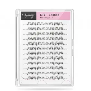 mispreetty 4-Cluster Per Eye Natural False Eyelashes, Eyelash Extensions for Makeup, Bottom Lash Extensions, Eyelashes Extensions