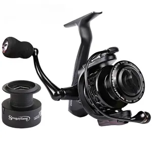 Sougayilang Fishing Reels 13+1BB 5.1:1/5.5:1 Light Weight Ultra Smooth Metal Aluminum Spinning Fishing Reel Trolling Reel with Free Spool