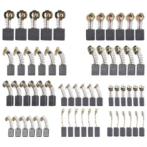 60pcs Carbon Motor Brushes, Electric Motor Carbon Brushes 10 Different Sizes, Power Tool Replacement Parts,Electric Motor Carbon Brushes Replacement for Different Types of Carbon Brush Motors