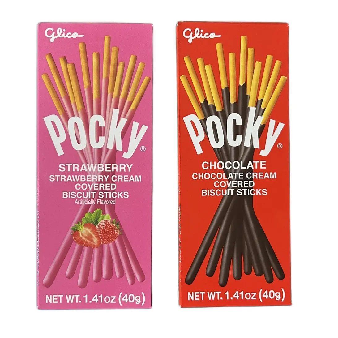 Glico Pocky Strawberry or Chocolate Cream Covered Biscuit Sticks 1.41 oz - Snacks Sweet Pack Glico Pocky Strawberry or Chocolate Cream Covered Biscuit Sticks 1.41 oz - Snacks Sweet Pack
