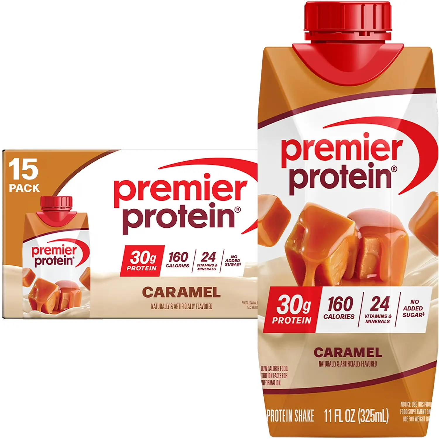 Premier Protein 30g High Protein Shake, Caramel 11 fl. oz., 15 pk.
