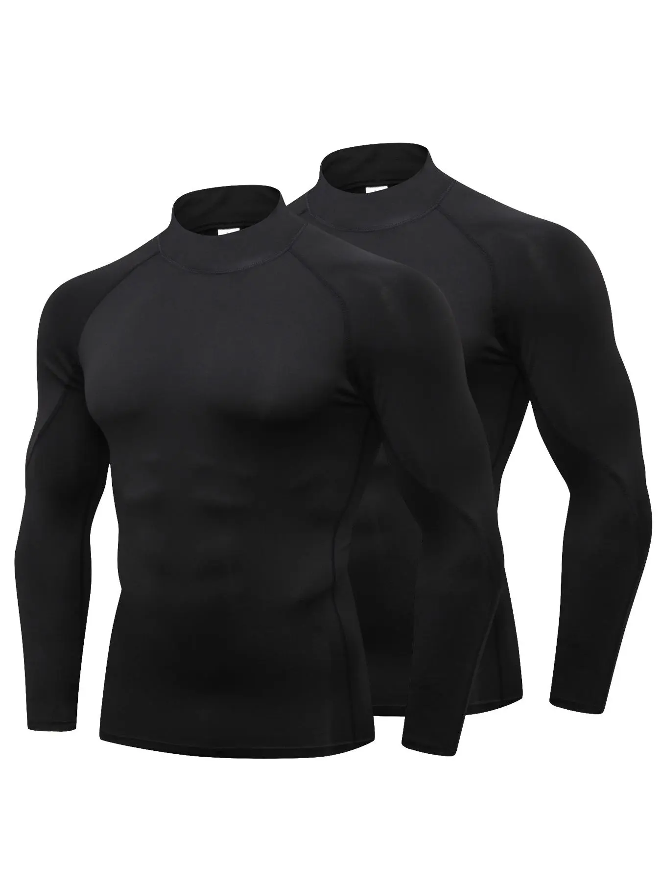 Men's Thermal Underwear Mock Turtleneck High Neck Plain Shirts Long Sleeve Slim Fit Tight-fitting Tops Quick Dry Base Layer Compression Top Casual Comfy Thermal Underwear for Fall & Winter Thermal Menswear