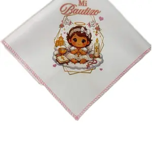 12pcs Baptism Favors, Recuerdos Para Bautizo, Servilletas de tela  Para Bautizo 12x12” Gift