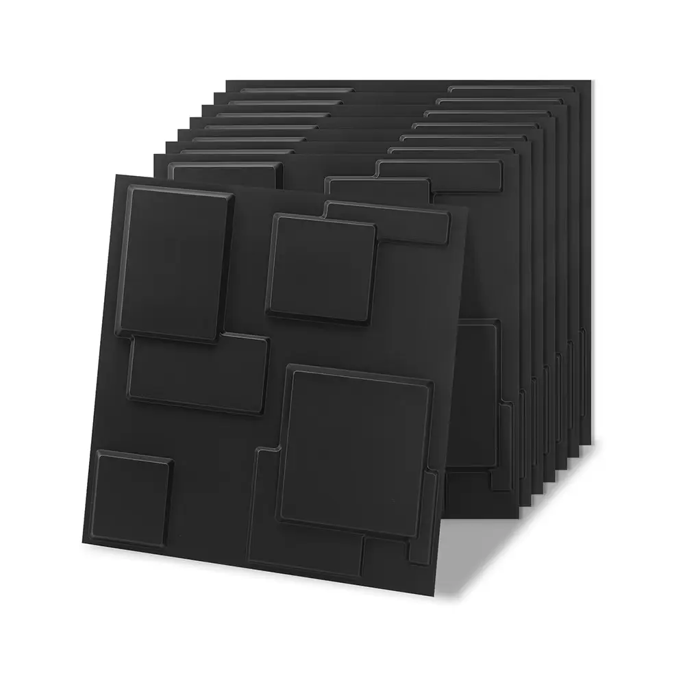 Grooved Textured Interior Wall Panels, PVC Patterned Wall Panels, Includes Installation Tape, Suitable for Living Rooms, Bedrooms, Offices, Waterproof Wall Panel