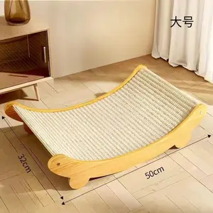 Sisal Cat Scratching Board Durable Non-Shedding Anti-Scratch Sofa Protector Cat Bed Integrated Cat Claw Pad Vertical Scratch-Resistant