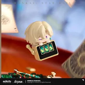 [Genuine] miHoYo Official Game Honkai Star Rail Sunday Aventurine Cosplay 3D DIY Keycap Anime Cartoon Accessories Halloween Gift