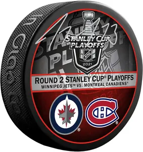 Tyler Toffoli Montreal Canadiens Autographed Round 2 vs. Winnipeg Match-Up Hockey Puck - Fanatics Authentic Certified