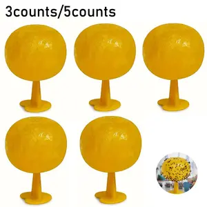 Artificial Fruit Fly Ball, Fruit Fly Killer, 3/5 Counts Insect Ball Traps, Waterproof & Heat-resistant Household Orchard Garden Sticky Ball Fly Catcher