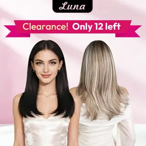 [No Restock] VSIGN Ash Chestnut Brown Highlight Natural Black 13×6 HD Lace Frontal  Premium Synthetic Fibers  "Future" Material From KanekalonStraight Layered Free part Pre-Plucked Hairline Lightweight Wolf Cut Heat Resistant Synthetic wig [Luna]