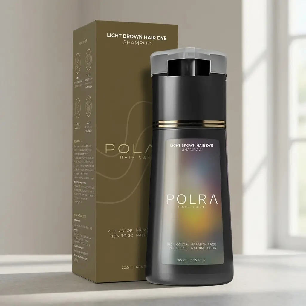 Polar Haircare 3-in-1 Gray Hair Dye Shampoo, Natural Vegan Semi-Permanent, Ammonia-Free Gray Coverage, for Women & Men, 6.76 Fl Oz