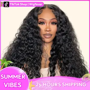 Wigfever Water Wave Pre Bleached Knots Wear Go Glueless 7*4 Pre-Plucked Natural Hairline HD Lace Front Human Hair Wig#SummerVibe