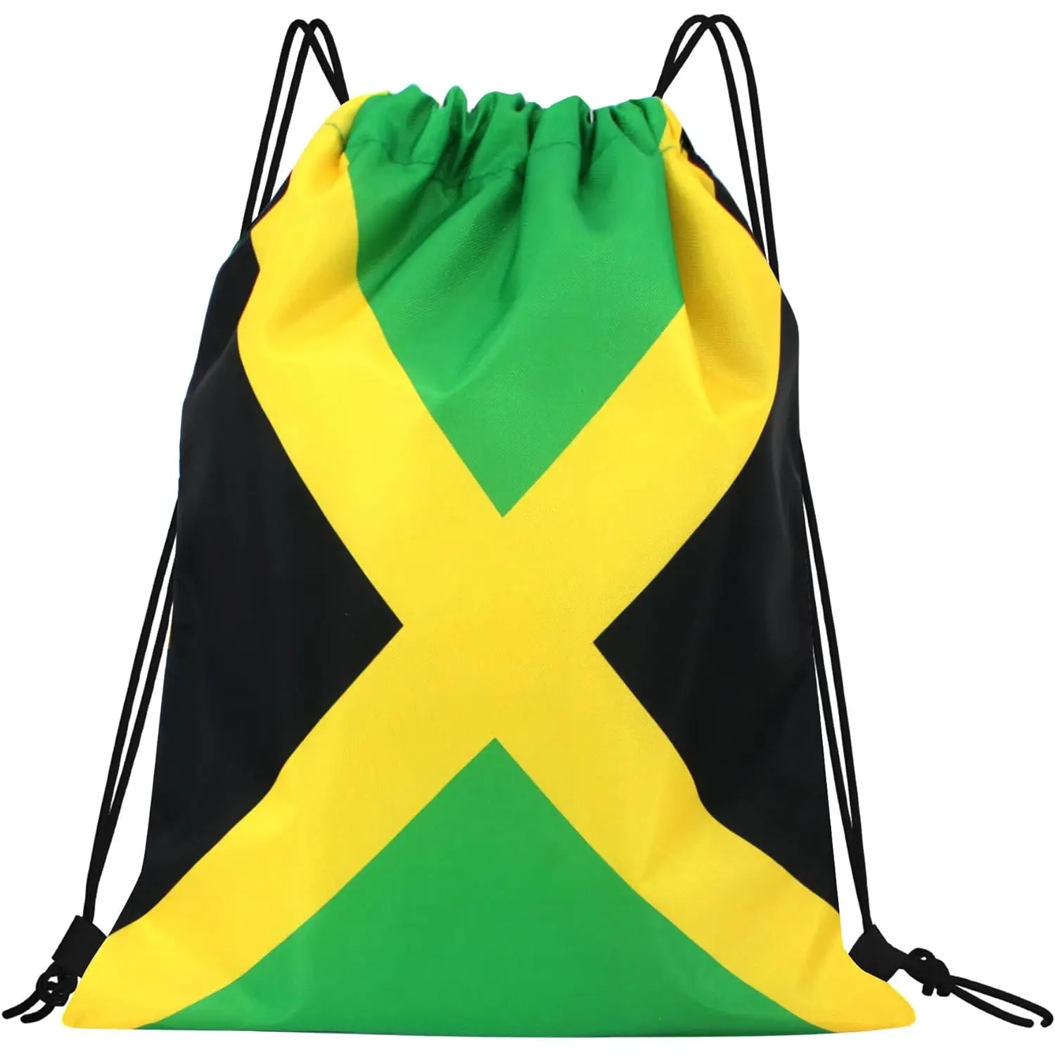 Man and Women Drawstring Backpack Waterproof Gym Sports Trave String Bag Cheer Bag Jamaican Afro Rasta Lion（Jamaican-1） VOARYISA