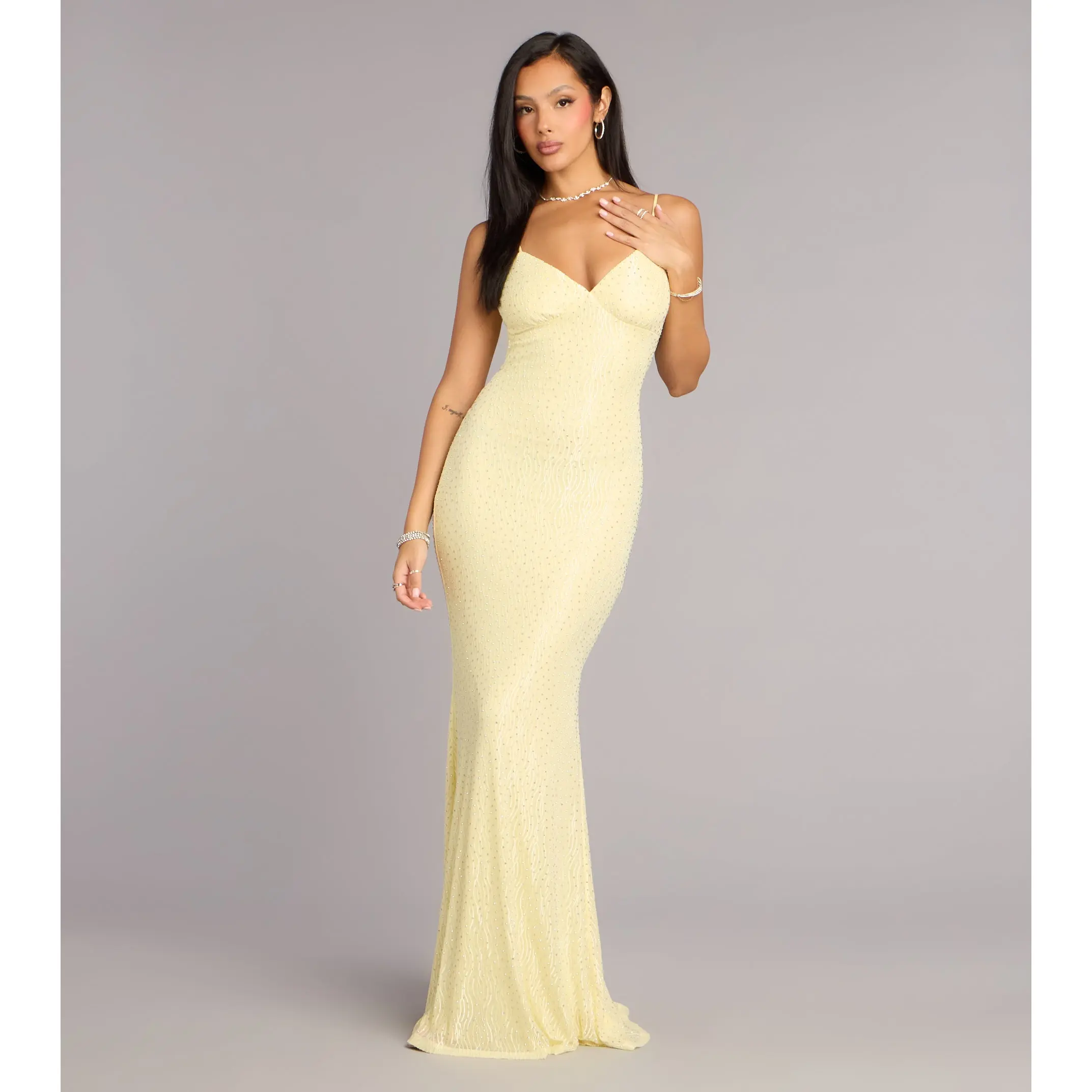 Raya Rhinestone Mermaid Formal Dress