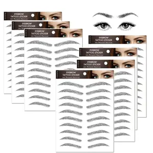 77Pairs Eyebrow Tattoo Stickers 4D Hair-like Waterproof Natural Fake Eyebrow Stickers,Long Lasting Eyebrow Grooming Shaping Perfect for Women and Girls