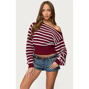 Edikted Women's Mika Off Shoulder Oversized Sweater