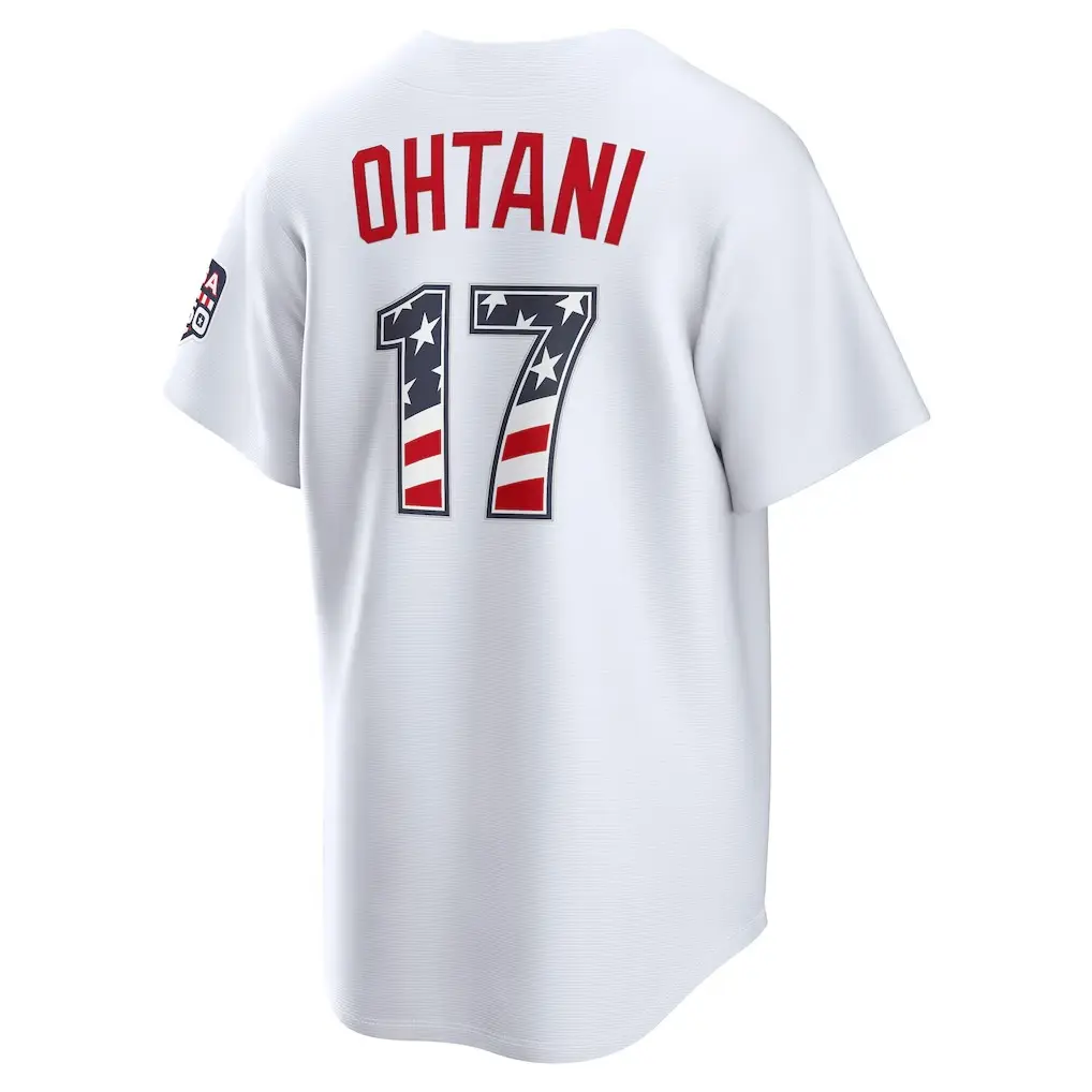Unisex Baseball USA 250 Fourth of July Home Stadium Jersey - White  Los Angeles 17 Ohtani
