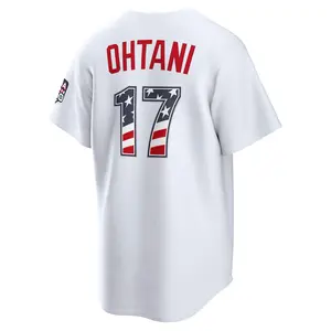 Unisex Baseball USA 250 Fourth of July Home Stadium Jersey - White  Los Angeles 17 Ohtani