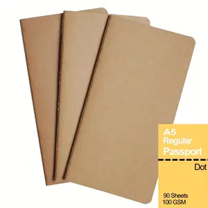 3 Piece Mini Notebook Set, Leather Paper A5/h5 Notebooks, Soft Cover Pocket Diary, 30 Pages Per Book, Ideal for Students, School, Travel
