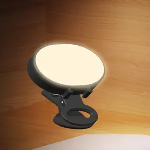 Portable Round Phone Clip Light, Adjustable Three-Color LED Lamp for Phones, Cameras, Laptops, Mini Photography Lighting