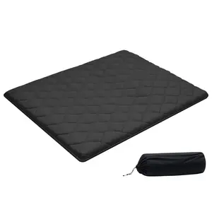 VEVOR Queen Size Foldable Japanese Tatami Mat, Memory Foam Futon Mattress with Storage Bag & Fastener, 9-Layer Floor Mat for Sleeping & Meditation, 80x60x3.5in, Black, Memory Foam Mattress