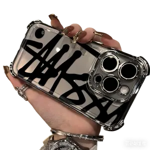 Trendy Hip-Hop Street Style Phone Case for iPhone 17/16/15/14/13/12/11 Pro Max/Plus,Samsung S22/S23/S24/S25/ Featuring a Transparent Soft Back Cover That Is Anti-Fall. Fashion