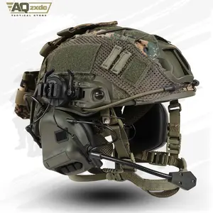 Tactical Helmet with Headset, 4in1 Upgraded Adjustable with Helmet Cover for Cosplay Tactical Gear