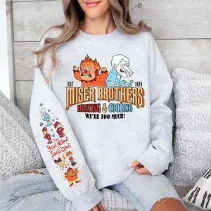 Vintage Miser Brothers Sweatshirt, Heating And Cooling Shirt, Retro Christmas Movie Sweater, Snow Miser Heat Miser Sweater, Christmas Gift