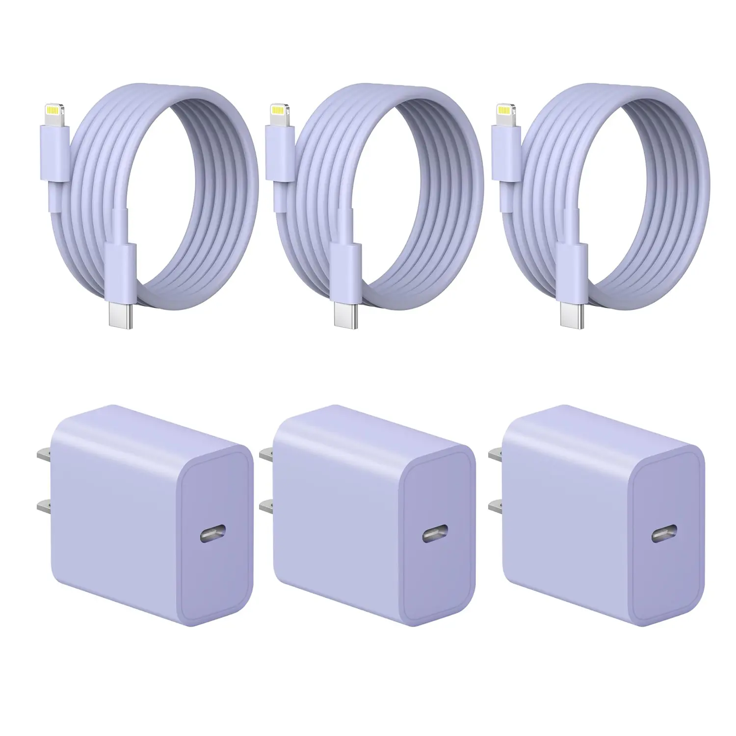 JOZASHON [MFi Certified] 20W Type C Fast Charging Block with 6FT USB C to Lightning Cable Compatible for iPhone 14/13/12/11 Pro Max/Xs Max/XR/X,iPad Purple for Electronic Smartphone and Cellphone