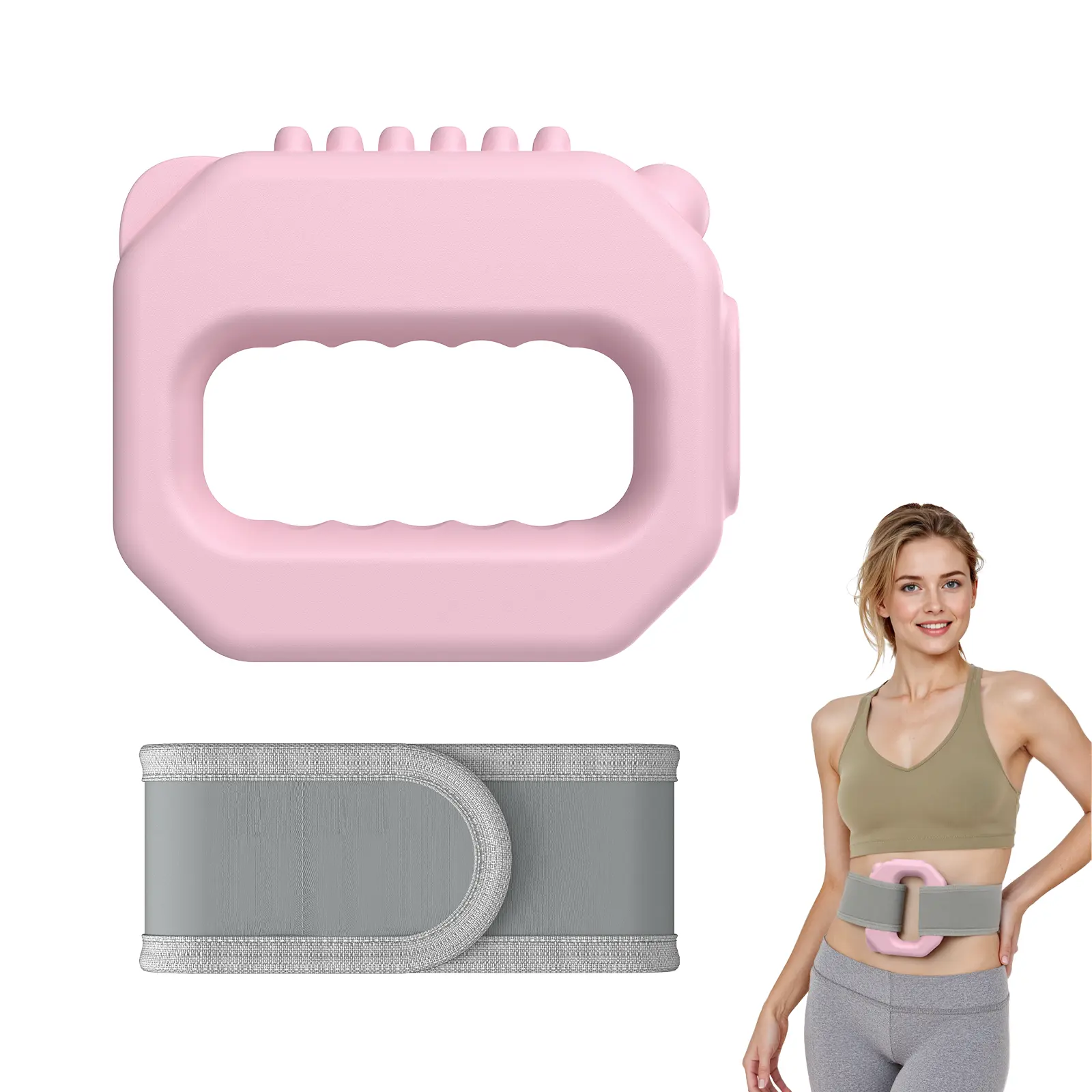 Merach Portable Vibrations Cordless Vibration for Whole Body - 6 Speed Levels Neck & Shoulder Muscle Relief Deep Tissue Percussive Massager for Relaxation Pink & Gray Design