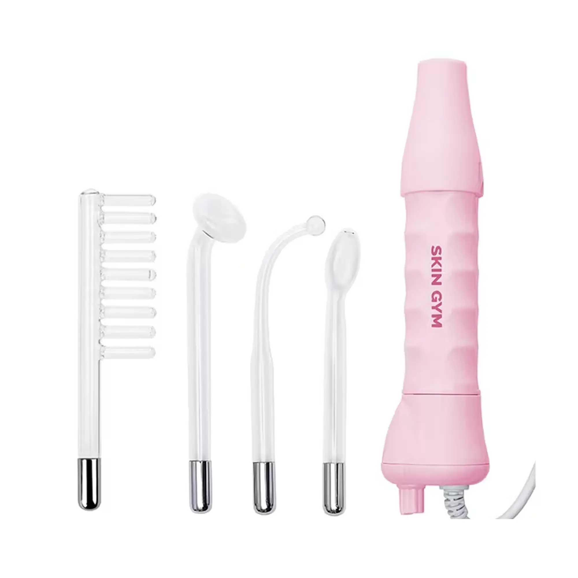 Skin Gym High-Frequency Wand - Neon Facial Skin Smoothing Tool with Gentle Attachment for Reducing Acne and Redness, Beauty Tools, Acne Prone, Adult