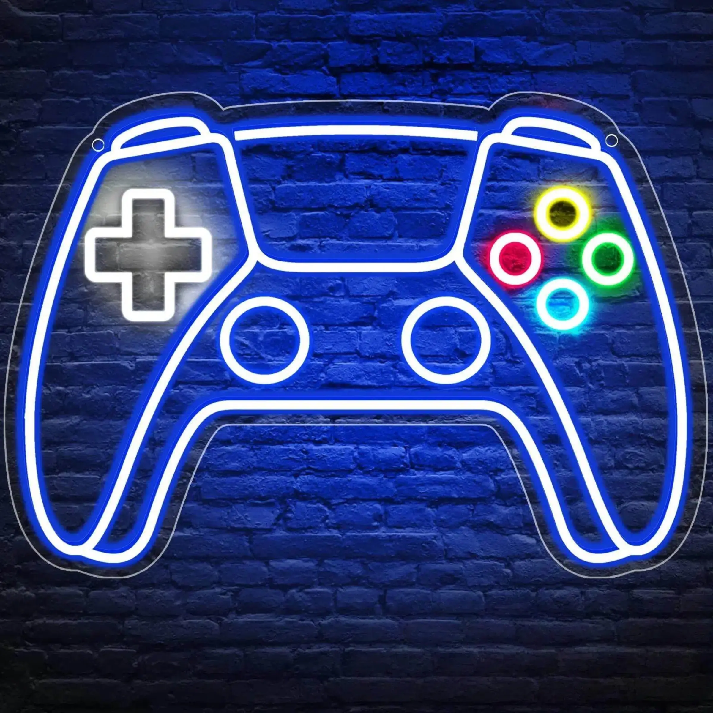 Game Controller Neon Light, Led Lit, LED Game Pad Shape Neon Sign, USB Powered Gaming Gift for Teens Boys Kids, Room Decoration, Atmosphere Lighting, Cool Lights, Led Neon Lights