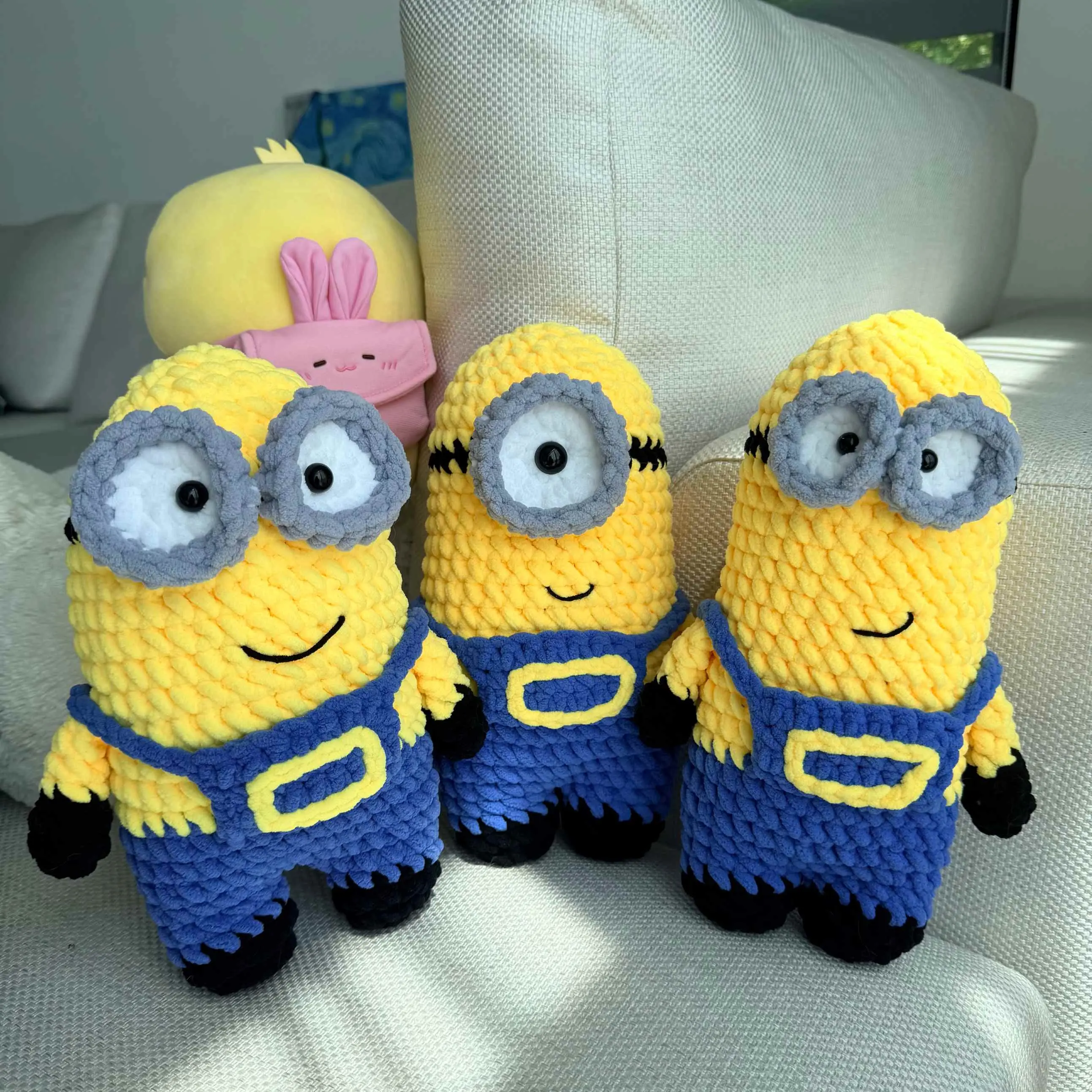 Handmade Yellow Character Plush Toy, Collectible Plushie for Entertainment Enthusiasts
