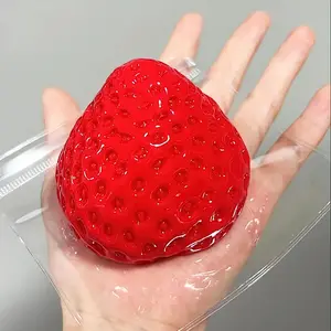 Strawberry Shaped Squishy Toy, Squishy Fidgets, Cute Squeeze Toy, Stress Relief Toy for Girls and Boys Adults, Soft Fruit Shaped Toy, Perfect Birthday Gift Prank & Stress Relief Fun Toy, Stress Relief Fidget, Stress Relief Fidgeting, Fidget Gadget