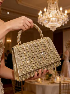 Luxury Rhinestone Evening Bag for Women, Elegant Handbag, Fashionable Party Accessory, Perfect for Weddings, Birthdays, Carpet Events, Handheld Bag