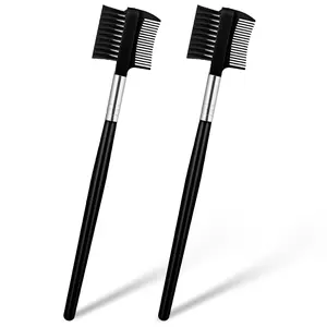 2Pcs Eyebrow Brush Comb and Eyelash Comb Separator, Eyebrow Makeup Brush Wands Eyebrow Lash Separator Tool for Eliminating Mascara Clumps, Grooming Shaping Brow, Separating Lashes, Eyelashes Extension