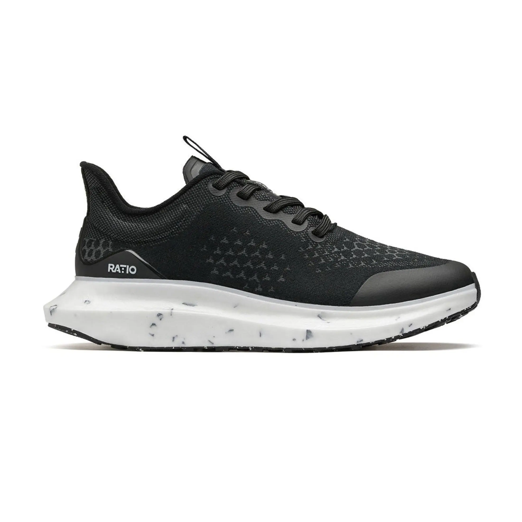 Ratio Running Jet Black Acid Lime 1618-123 Men's Fashion Shoes New