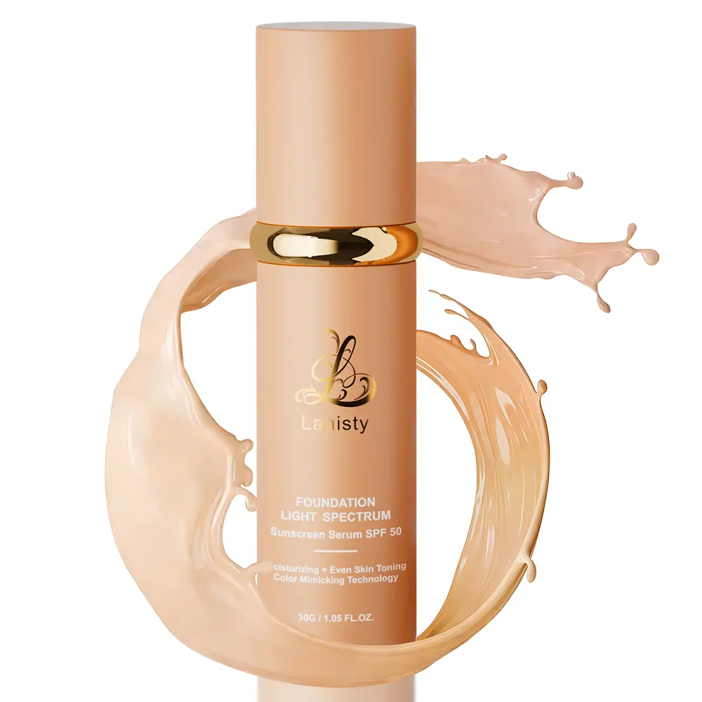 Lanisty Color Changing Foundation 4 in 1-Light Spectrum for Flawless Moisturizing Makeup Foundation, Long-lasting, Matte, Waterproof, Lightweight Concealer Moisturizer olive  skin  foundation foundation  dry  skin