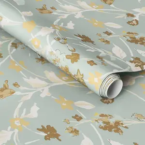 Floral Light Sage Green Wallpaper - Threshold